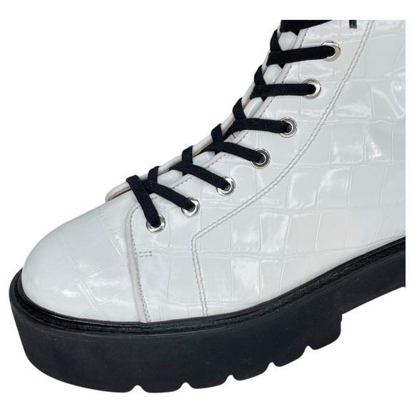Stuart Weitzman Ryder Ultralift White Leather Womens Bootie Size 8M - Picture 7 of 14